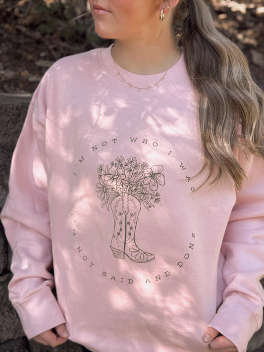 Blooming Boots Crewneck